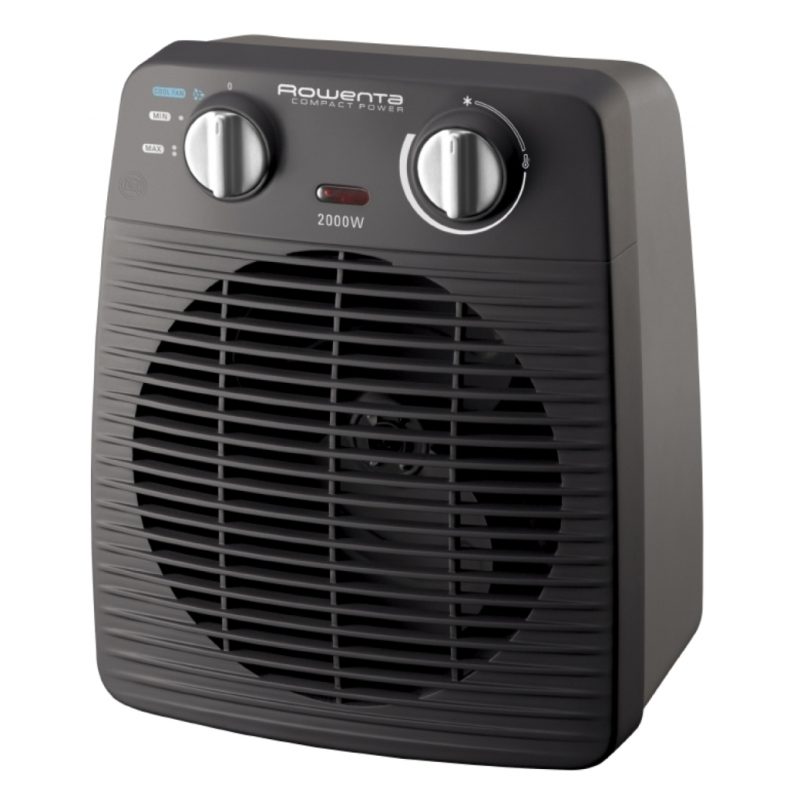 Вентилаторна печка Rowenta SO2210F0, 2000W, 2 скорости, хладен въздух, 59dB(A), термостат. Сиво/Черно
