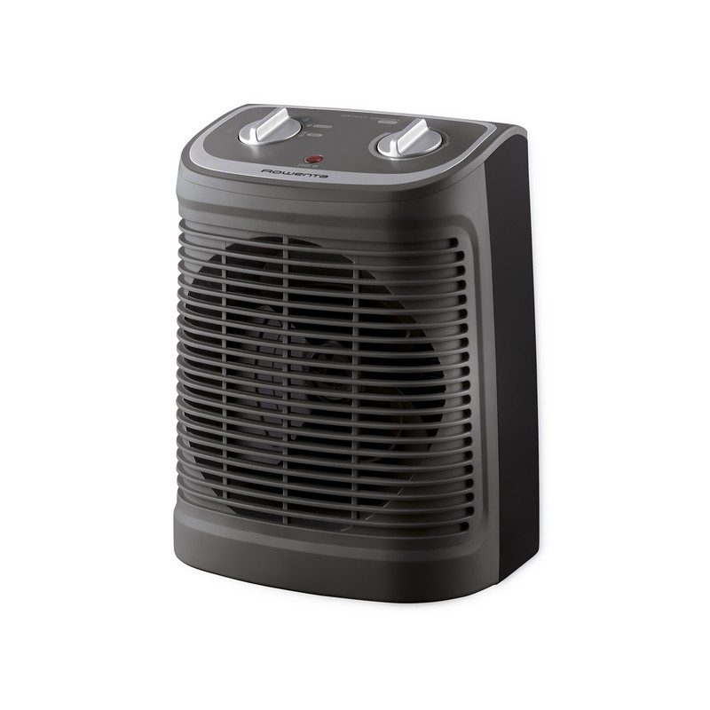 Rowenta SO2330 вентилаторна печка, 2400W, 2 степени, охлаждащ вентилатор, функция за тишина, 44dB(A), термостат, СИВ/ЧЕРЕН