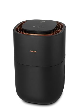 Овлажнител на въздух Beurer LB 300 plus – естествена технология за студено изпаряване, 3 нива на вентилатора, до 300 мл/ч, до 45 м2, резервоар 3 л, нощен режим и таймер