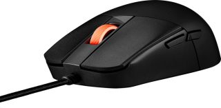 Asus ROG Strix Impact III Gaming Mouse, Semi-Ambidextrous, Wired, Lightweight, 12000 DPI sensor, 5 programmable buttons, Replaceable switches, Paracord cable, FPS gaming mouse, Black