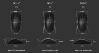 Мишка BenQ ZOWIE FK1-C за електронни спортове, размер L, издание C, сензор 3360, 74g, DPI 400 / 800 / 1600 / 3200, симетричен дизайн, нисък профил, намалено тегло, паракорд кабел, 24-стъпково скрол колело, жична, без драйвери, plug and play, вдъхновена от Филип “NEO” Кубски