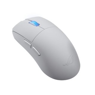 Asus ROG Harpe II Wireless Esports Gaming Mouse, 48g Lightweight, Symmetrical, AimPoint Pro 42K Optical Sensor, Optical Switches, 8K Polling, 5 Programmable Buttons, FPS Games (Moonlight White)