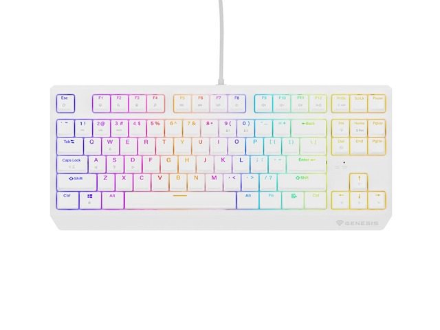 Genesis Gaming Keyboard Thor 230 TKL US RGB Mechanical Outemu Red White Hot Swap