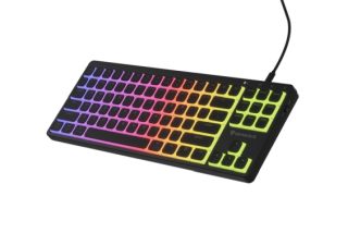 Genesis Gaming Keyboard Thor 430 TKL, US, RGB механична, Outemu, розова, тиха, Hot Swap Slim, черна