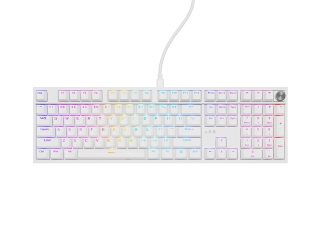 Genesis Mechanical Gaming Keyboard Thor 404 White RGB Backlight Gateron Yellow Pro, US Layout