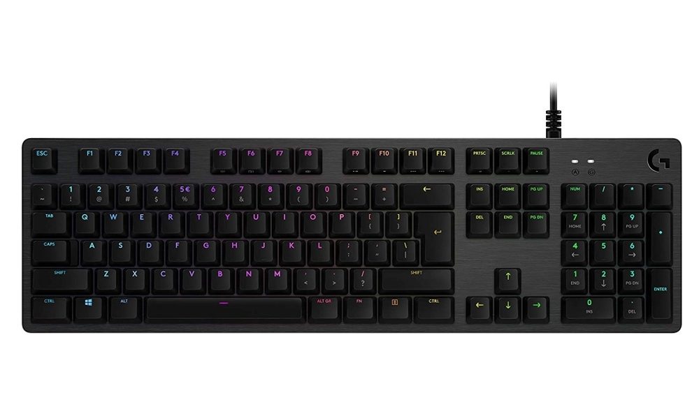 Клавиатура Logitech G512, GX Brown Tactile, Lightsync RGB, USB Passthrough Data/Power, алуминиева сплав, Game Mode, Black Carbon