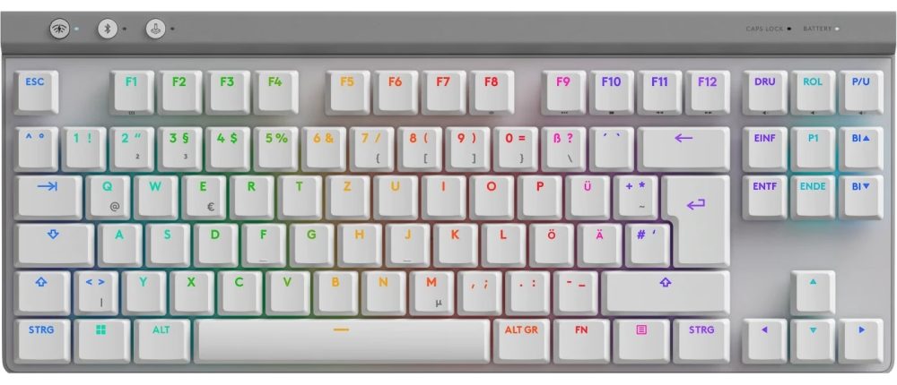 Logitech G515 LIGHTSPEED TKL безжична геймърска клавиатура - БЯЛА - US INT'L - EMEA28i-935
