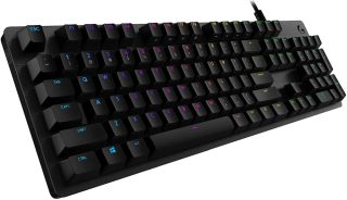 Logitech G513 Keyboard, GX Brown Tactile, Lightsync RGB, USB Passthrough Data/Power, Alumium Alloy, Game Mode, Memory Foam Palmrest, Gaming Keycaps, Keycap Puller, Black Carbon