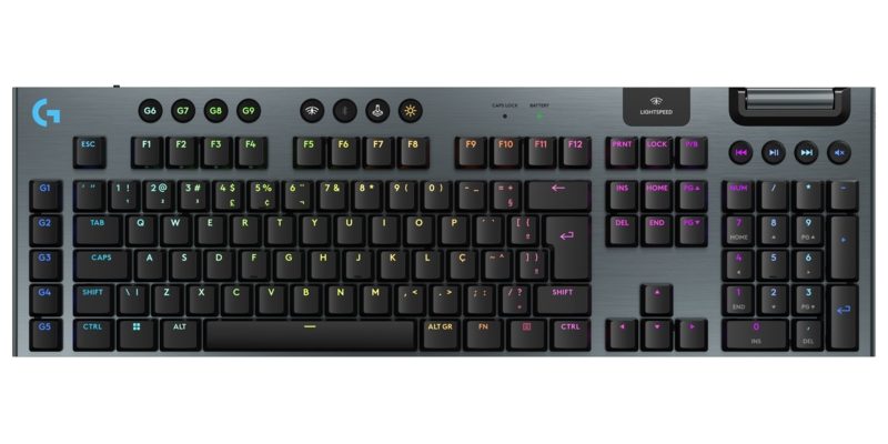 Logitech G915 X LIGHTSPEED Low-Profile Wireless Gaming Keyboard - Black US International Clicky