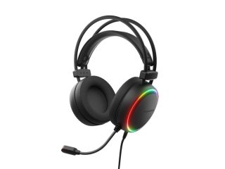 Genesis Слушалки Neon 614 с микрофон RGB подсветка Черен USB