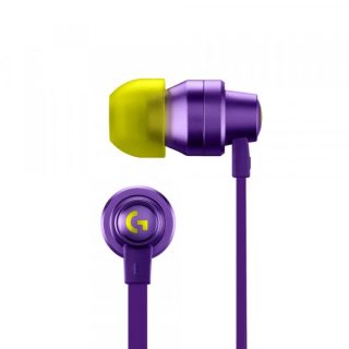 Logitech G333 Gaming Headphones, Cable Management, Custom-length Cable, Dual Dynamic Drivers, Purple