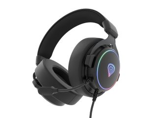 Genesis Headset Neon 764 с микрофон, RGB подсветка, USB, черен