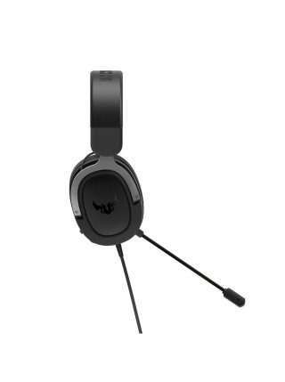Asus TUF Gaming H3 кабелна слушалка (Discord сертифициран микрофон, 7.1 съраунд звук, 50mm драйвери, лека, 3.5mm, за PC, Mac, PS4, Xbox One, Switch и мобилни устройства), черна