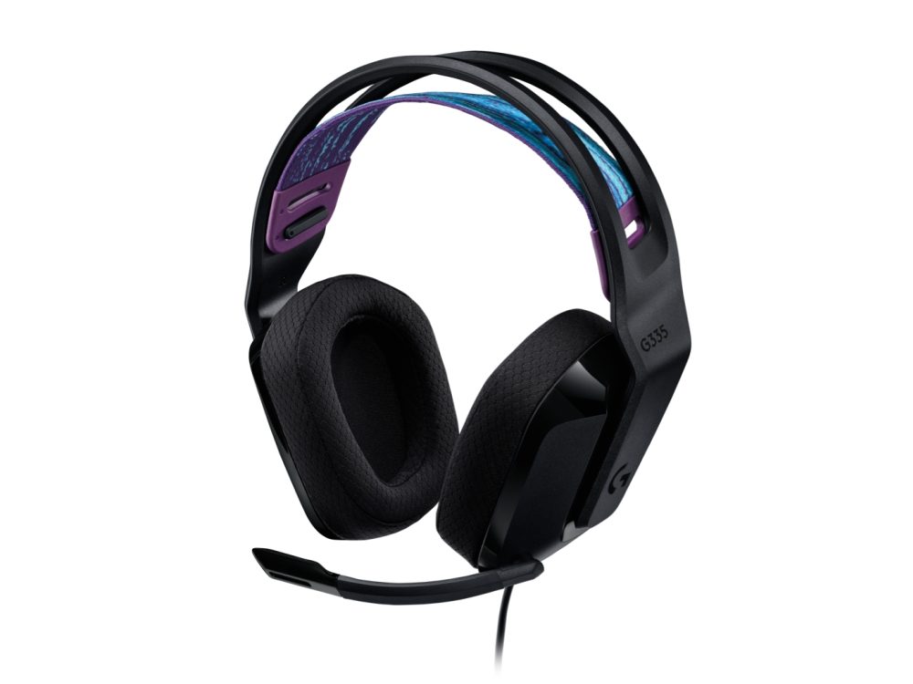 Logitech G335 Gaming Headset, PRO-G 40 mm Drivers, DTS Headphone:X 2.0 Surround, Blue Voice Microphone, 240 g, Black