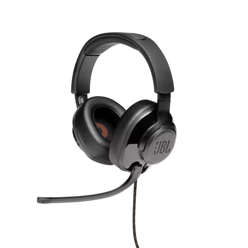 JBL QUANTUM 300 BLK Хибридни кабелни слушалки за игри с микрофон тип флип-ъп