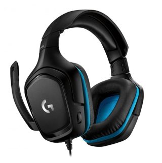 Logitech G432 Surround Headset, 50 mm Drivers, 7.1 DTS Headphone:X 2.0 Surround, Leather Ear Cushions, PC, Nintendo Switch, PS4, Xbox One, Black