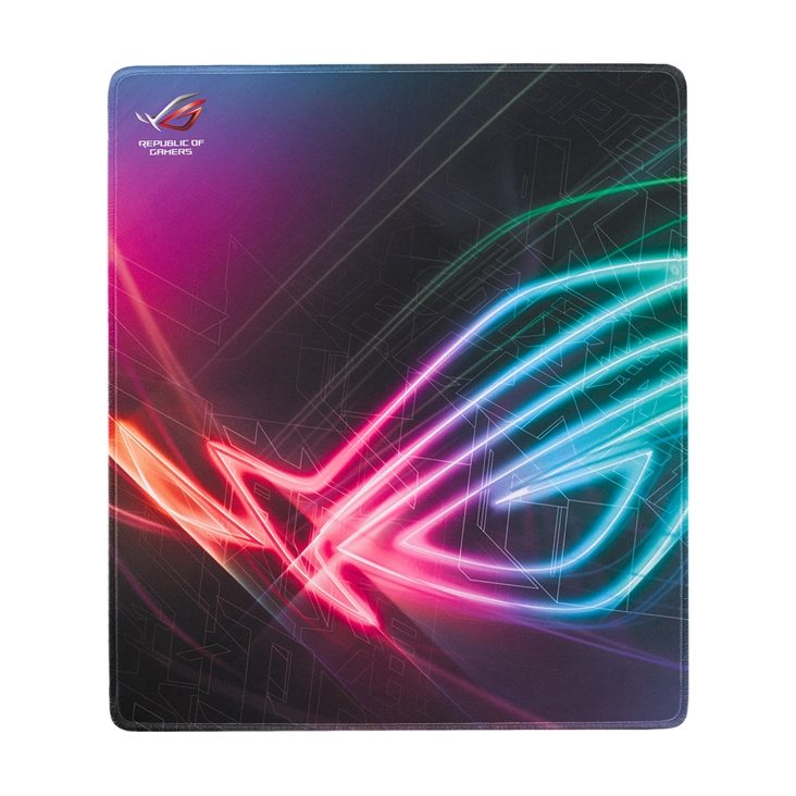 Asus ROG Strix Edge large, вертикална геймърска подложка за мишка с оптимизирана за игри повърхност, пълноцветни шевове срещу протриване и гумена основа против плъзгане