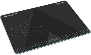 Asus ROG Hone Ace Aim Lab Edition Gaming Mouse Pad, 508 X 420 x 3 mm, голям размер, мек, хибриден плат, неплъзгаща се гумена основа, за еспорт и FPS игри, черен