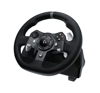 Logitech G920 Driving Force Racing Wheel, Xbox One, PC, 900° завъртане, Dual Motor Force Feedback, регулируеми педали, кожа