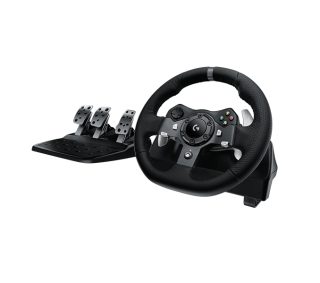 Logitech G920 Driving Force Racing Wheel, Xbox One, PC, 900° завъртане, Dual Motor Force Feedback, регулируеми педали, кожа