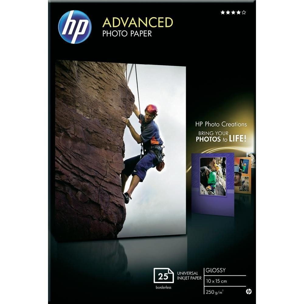 HP Advanced Glossy Photo Paper - 25 листа / 10 x 15 cm без полета