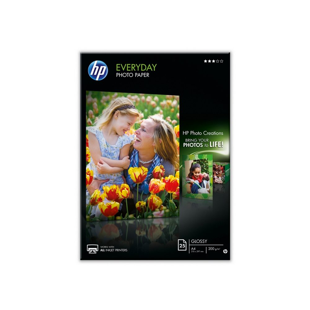 HP Everyday Glossy Photo Paper - 25 листа/A4/210 x 297 mm