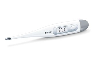 Beurer FT 09/1 клиничен термометър, контактен метод на измерване, дисплей в °C, предпазна капачка; водоустойчив, бял