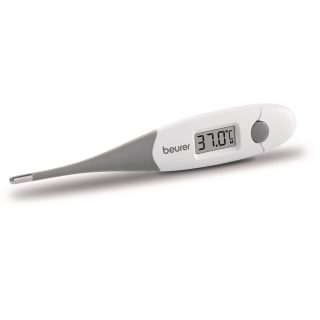 Клиничен термометър Beurer FT 16/1, контактна технология, дисплей в °C, резултат само за 10 сек, предпазна капачка; водоустойчив, бял