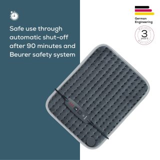 Beurer HK SE Термоподложка Cosy and soft; 3 температурни настройки, автоматично изключване след 90 мин; пере се на 30°; Сив