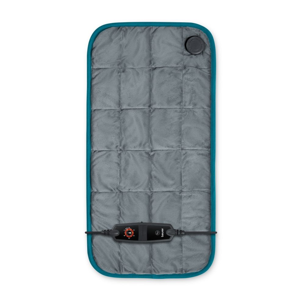 Beurer HK 145 CosyWeight Green Planet XXL, 100% рециклиран материал, прилепваща термоподложка благодарение на пълнеж от стъклени топчета, BSS, OEKO-TEX Standard 100, 6 температурни степени, автоматично изключване след 90 мин; пере се на 30°