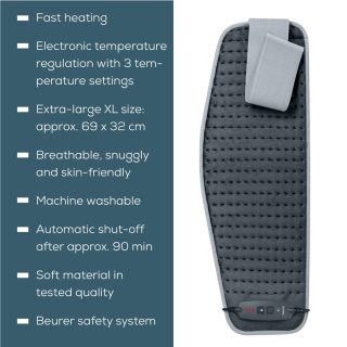Термоподложка Beurer HK 60 Cosy Grey за корем и гръб