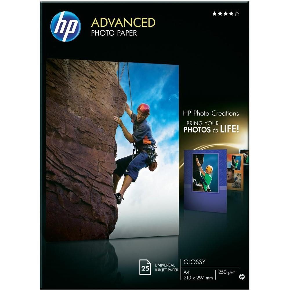 HP Advanced Glossy Photo Paper - 25 листа/A4/210 x 297 mm