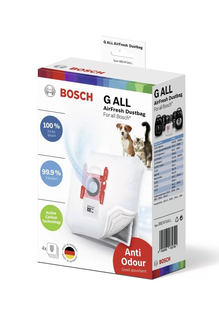 Bosch BBZAFGALL торбичка за прах с активен въглен, AirFresh GALL