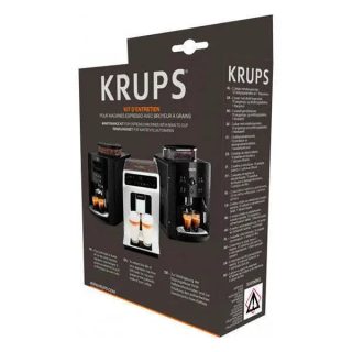 Комплект за поддръжка Krups XS530010 (2 пакета препарат за отстраняване на котлен камък, 10 почистващи таблетки, 1 сменяем филтър)