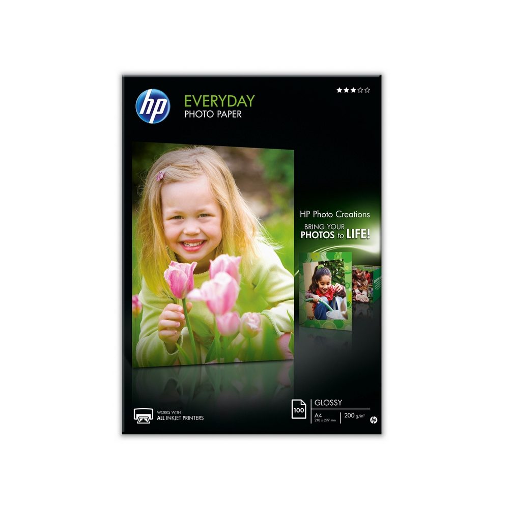 HP Everyday Glossy Photo Paper - 100 листа/A4/210 x 297 mm