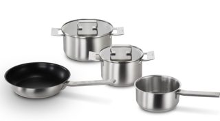 Bosch HEZ9SE040 Pro Induction готварски съдове Комплект от 3 тенджери + 1 тиган