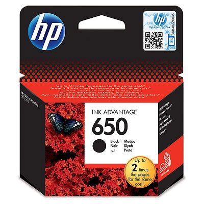 HP 650 Черен мастилен касет