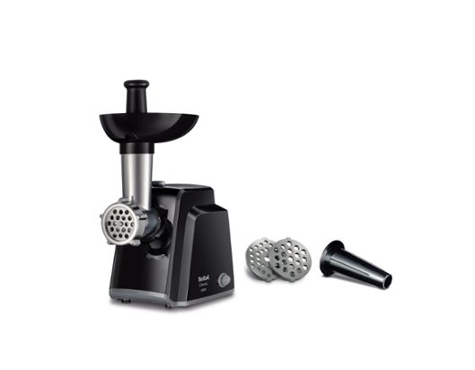 Tefal NE105838 Месомелачка, 1400W, Капацитет 1.7 kg/min, Функция за обратно въртене, Нож за мелене, 2 приставки за наденица, Черен