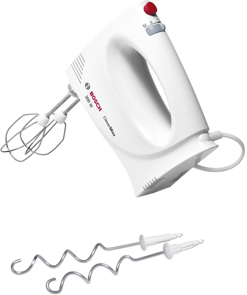 Миксер Bosch MFQ3010, 300 W, 2 скорости плюс турбо функция, Бял
