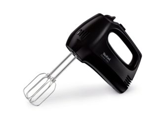 Tefal HT310838, ръчен миксер, 300W, 5 скорости + турбо, 2 бъркалки, 2 куки за тесто, черен
