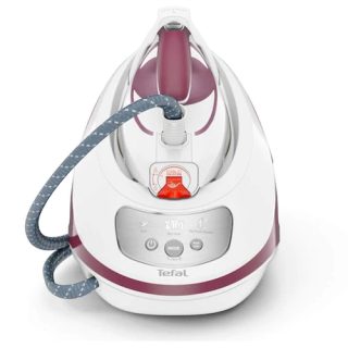 Парогенератор, Tefal SV9201E0, Express Protect, червен, 2800W, ръчни настройки на температурата, 7.5 bar, 130 g/min, парен тласък 530 g/min, подметка Durilium Airglide Autoclean, AD, AO, сменяем резервоар за вода 1.8L, колектор за котлен камък, заключваща система, бързо загряване 2 мин