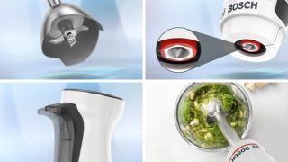 Bosch MSM4W410 Пасатор, ErgoMaster, 800 W, Dynamic Speed Control, QuattroBlade System, с блендер и мерителна чаша, бял