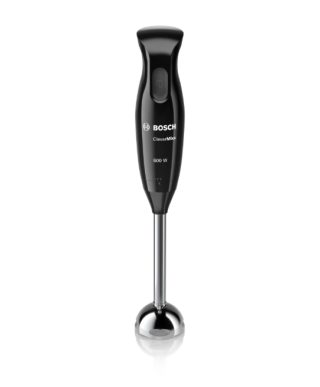 Пасатор Bosch MSM2650B, CleverMixx, 600 W, QuattroBlade, включени чопър и бъркалка, фина бъркалка от неръждаема стомана, мерителна чаша с капак, черен, антрацит
