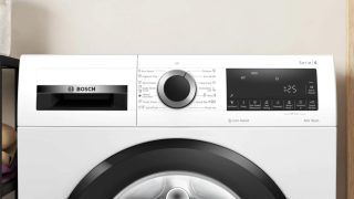 BOSCH WGG242Z3BY, SER6, пералня 9kg, енергиен клас A, 1200 об/мин, 51/71dB(A), Iron Assist, AntiStain 4, waveDrum 65l, черна-черносива врата
