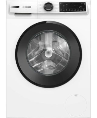 BOSCH WGJ24401BY SER6 перална машина, 9 кг, A, 1400 об/мин, 52/72dB(A), Iron Assist, waveDrum 65л, AntiStain 4 през приложението, черна-черносива врата, HC, наклонен директен сензорен дисплей