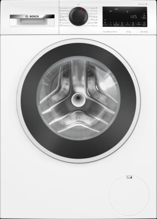 Пералня Bosch WGG2540NBY Series 6, 10 kg, енергиен клас A, 1400 об/мин, бяла с черно/сива врата