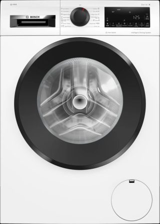 Bosch WGG244F3BY, SER6, Пералня 9 kg, A, 1400 об/мин, 51/71 dB(A), i-DOS фиксиран, Iron Assist, waveDrum 65 l, Голям LED дисплей, черна-черносива врата