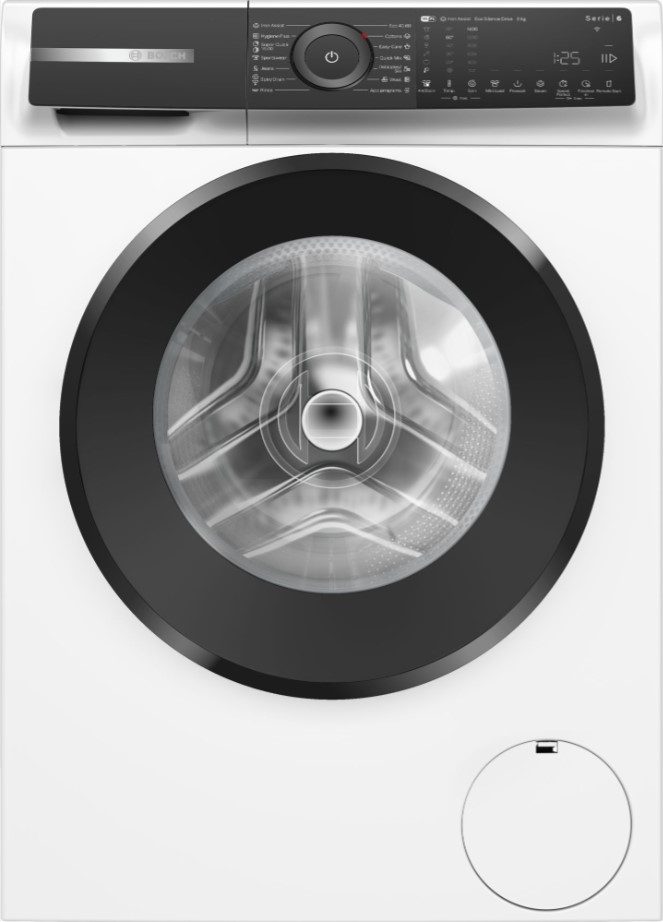 Bosch WGH24400BY, SER6, Пералня 9кг, A, 1400rpm, 52/72dB(A), HC, Iron Assist, Touch DirectSelect display, AntiStain 6, waveDrum 65л, черна-черносива врата