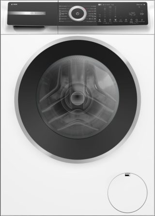Bosch WGH256A6BY, SER6, пералня 10кг, A, 1600 об/мин, 48/75dB(B), i-DOS, HC, Iron Assist, Touch DirectSelect дисплей, вътрешно осветление, waveDrum 70л, сребърно-черна врата
