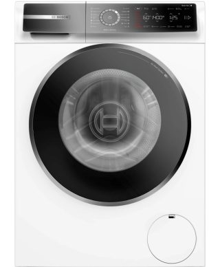Пералня Bosch WGB24410BY, SER8, 9 kg, A-20%, 1400 об/мин, 49/70 dB(A), 4D Wash, AquaSecure, Home Connect, Iron Assist, AntiStain Plus, врата черен-хром-черносив
